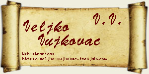Veljko Vujkovac vizit kartica
